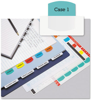 Redi-Tag® Laser and Inkjet Printable Index Tabs,  1 1/8 Inch, Five Colors, 100/Pack