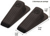 A Picture of product MAS-00971 Master Caster® Big Foot® Doorstop,  No Slip Rubber Wedge, 2 1/4w x 4 3/4d x 1 1/4h, Brown, 2/Pack