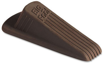 Master Caster® Big Foot® Doorstop,  No Slip Rubber Wedge, 2 1/4w x 4 3/4d x 1 1/4h, Brown, 2/Pack