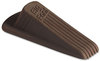 A Picture of product MAS-00971 Master Caster® Big Foot® Doorstop,  No Slip Rubber Wedge, 2 1/4w x 4 3/4d x 1 1/4h, Brown, 2/Pack