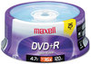 A Picture of product MAX-639011 Maxell® DVD+R High-Speed Recordable Disc,  4.7GB, 16x, Spindle, Silver, 25/Pack