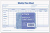 A Picture of product TOP-30071 TOPS™ Weekly Time Sheets,  5 1/2 x 8 1/2, 100/Pad, 2/Pack
