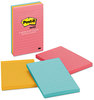 A Picture of product MMM-6306AN Post-it® Notes Original Pads in Poptimistic Colors Collection Note Ruled, 3" x 100 Sheets/Pad, 6 Pads/Pack