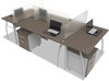 A Picture of product LIT-TR721 Linea Italia® Trento Line Polycarbonate Dividing Panel,  Polycarbonate, 47-1/8 x 1 3/4 x 15-1/2, Translucent
