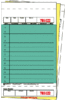 A Picture of product 196-114 GuestChecks™.  Three Part, Carbonless.  13 Lines.  Green.