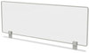 A Picture of product LIT-TR721 Linea Italia® Trento Line Polycarbonate Dividing Panel,  Polycarbonate, 47-1/8 x 1 3/4 x 15-1/2, Translucent