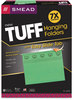 A Picture of product SMD-64042 Smead™ TUFF® Hanging Folders with Easy Slide™ Tab Letter Size, 1/3-Cut Tabs, Green, 18/Box