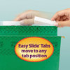 A Picture of product SMD-64042 Smead™ TUFF® Hanging Folders with Easy Slide™ Tab Letter Size, 1/3-Cut Tabs, Green, 18/Box