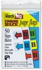 A Picture of product RTG-76830 Redi-Tag® Removable/Reusable Standard Page Flags Value Pack,  Green/Yellow/Red/Blue/Orange, 10/Color, 50/Pack