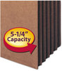 A Picture of product SMD-73390 Smead™ Redrope TUFF® Pocket Drop-Front File Pockets with Fully Lined Gussets 5.25" Expansion, Letter Size, 10/Box