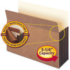 A Picture of product SMD-73390 Smead™ Redrope TUFF® Pocket Drop-Front File Pockets with Fully Lined Gussets 5.25" Expansion, Letter Size, 10/Box