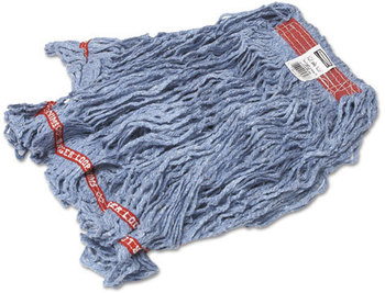 Rubbermaid® Commercial Swinger Loop® Wet Mop Heads,  Cotton/Synthetic, Blue, Large, 6/Carton