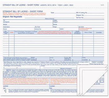 TOPS™ Hazardous Material Short Form,  8 1/2 x 7, Four-Part Carbonless, 50 Forms