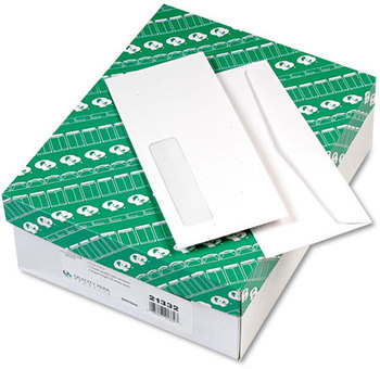 Quality Park™ Window Envelope,  Contemporary, #10, White, 500/Box