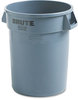 A Picture of product RCP-263200GY Rubbermaid® Commercial Round Brute® Container. 32 gal. Gray.