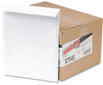 Survivor® Bubble Mailer of DuPont™ Tyvek®,  Self-Seal, Side Seam, 10 x 13, White, 25/Box