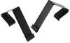 A Picture of product QRT-MCH10 Quartet® Cubicle Partition Hangers,  1 1/2" - 2 1/2" Panels, Black, 2/Set