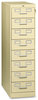 A Picture of product TNN-CF846PY Tennsco Eight-Drawer Multimedia/Card File Cabinet,  15w x 52h, Putty