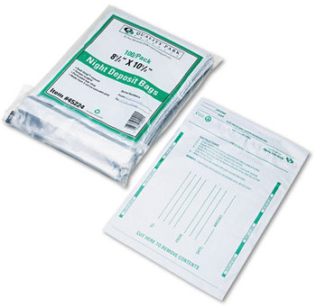 Quality Park™ Poly Night Deposit Bags,  8.5 x 10-1/2, Opaque, 100 Bags/Pack