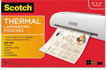 Scotch™ Laminating Pouches,  3 mil, 17 1/2 x 11 1/2, 25 per Pack
