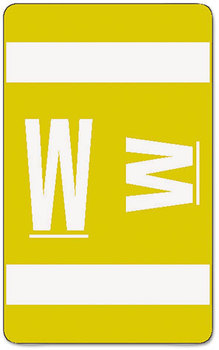 Smead™ AlphaZ® Color-Coded Second Letter Alphabetical Labels W, 1 x 1.63, Yellow, 10/Sheet, 10 Sheets/Pack