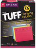 A Picture of product SMD-64040 Smead™ TUFF® Hanging Folders with Easy Slide™ Tab Letter Size, 1/3-Cut Tabs, Assorted Colors, 15/Box