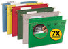 A Picture of product SMD-64040 Smead™ TUFF® Hanging Folders with Easy Slide™ Tab Letter Size, 1/3-Cut Tabs, Assorted Colors, 15/Box