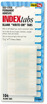 Redi-Tag® Legal Index Tabs,  1 inch, White, 104/Pack