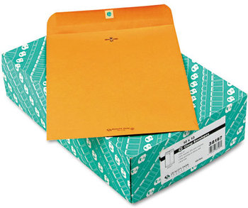 Quality Park™ Clasp Envelope,  Recycled, 10 x 13, 28lb, Light Brown, 100/Box