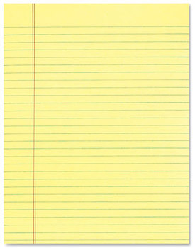 TOPS™ The Legal Pad™ Glue Top Pads,  Legal/Wide, 8 1/2 x 11, Canary, 50 Sheets, Dozen