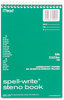A Picture of product MEA-43082 Mead® Spell-Write® Wirebound Steno Book,  Gregg Rule, 6 x 9, White, 80 Sheets