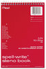 A Picture of product MEA-43082 Mead® Spell-Write® Wirebound Steno Book,  Gregg Rule, 6 x 9, White, 80 Sheets