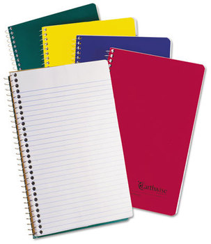 Oxford® Earthwise® 100% Recycled Small Notebooks, College/Medium, 6 x 9 1/2, White, 150 Sheets