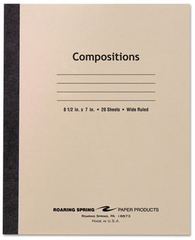 Roaring Spring® Stitched Cover Composition Book, Legal Rule, 8-1/2 x 7, WE, 20 Sheets