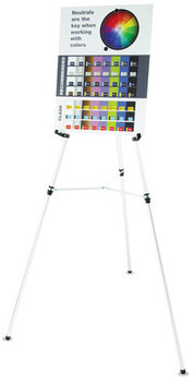Quartet® Heavy-Duty Telescoping Aluminum Tripod Easel,  38" to 66" High, Aluminum, Silver