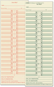 TOPS™ Time Clock Cards,  Semi-Monthly, 500/Box