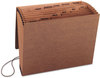 A Picture of product SMD-70388 Smead™ TUFF® Expanding Files Wallet, 12 Sections, Elastic Cord Closure, 1/6-Cut Tabs, Letter Size, Redrope