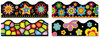 A Picture of product TEP-T92919 TREND® Terrific Trimmers® Variety Set Board Trim,  2 1/4 x 39",  Bright On Black, Assorted, 48/Set