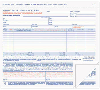 TOPS™ Hazardous Material Short Form,  8 1/2 x 7, Three-Part Carbonless, 50 Forms
