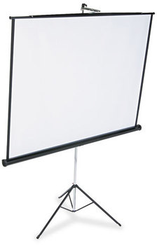 Quartet® Portable Tripod Projection Screen,  70 x 70, White Matte, Black Steel Case