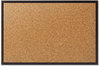 A Picture of product QRT-2301B Quartet® Cork Bulletin Board with Black Aluminum Frame,  24x18, Black Aluminum Frame