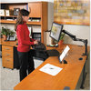A Picture of product MMM-AKT170LE 3M Sit/Stand Easy-Adjust Standard Keyboard,  Standard Platform, 25-1/2w x 12d, Black