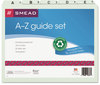 A Picture of product SMD-50376 Smead™ Alphabetic Top Tab Indexed File Guide Set 1/5-Cut A to Z, 8.5 x 11, Green, 25/Set