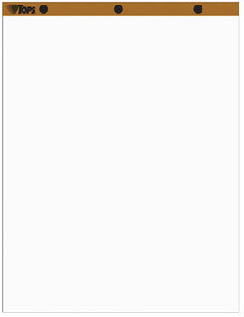 TOPS™ Easel Pads, Unruled, 27 x 34, White, 50 Sheets, 2 Pads/Pack
