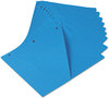 A Picture of product UNV-61681 Universal® Slash-Cut Pockets for Three-Ring Binders Jacket, Letter, 11 Pt., Blue, 10/Pack
