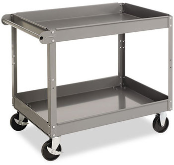 Tennsco Two-Shelf Metal Cart, 24w x 36d x 32h, Gray