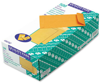 Quality Park™ Kraft Coin and Small Parts Envelope,  Side Seam, #7, Brown Kraft, 500/Box