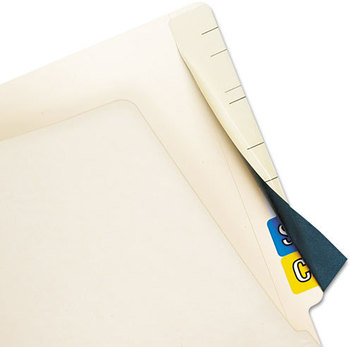 Tabbies® Cov'R'Tab Color Code Cover Label,  2-1/2 x 8, Manila, 50/Pack