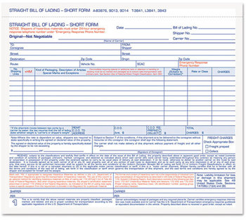 TOPS™ Hazardous Material Short Form,  8 1/2 x 7, Three-Part Carbonless, 250 Forms
