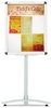 A Picture of product QRT-LCF2418 Quartet® Clip-Frame Pedestal Sign,  Silver Aluminum Frame, 24 x 18